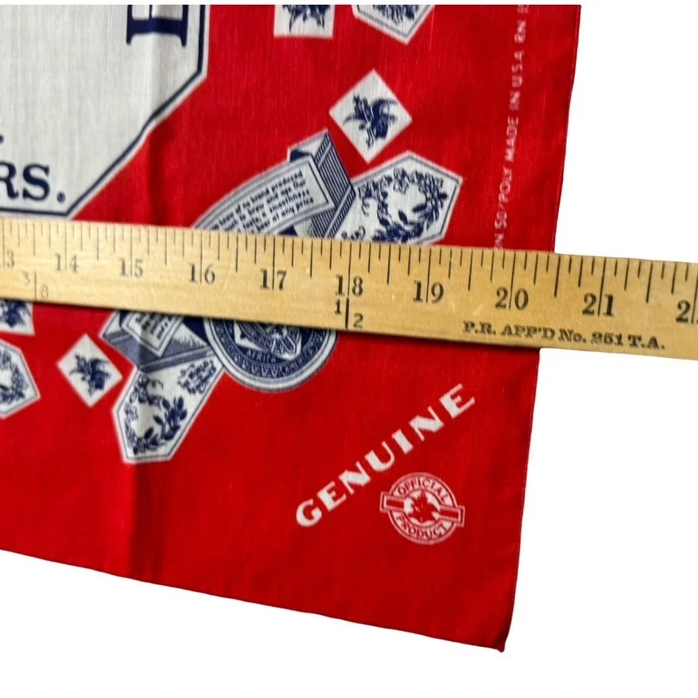Budweiser Bandana Unisex OS Red Good Vintage King of Beers Made in USA RN 15187